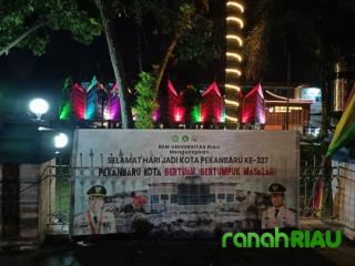 HUT Kota Pekanbaru, BEM UNRI sindir Pemkot lewat Spanduk